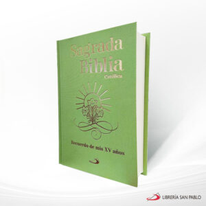SAGRADA BIBLIA CATOLICA XV AÑOS COLOR VERDE  SAN PABLO